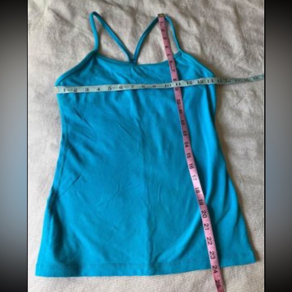 Lululemon power Y tank blue green size 6 - Picture 2 of 5